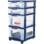 Staples Medium Plastic Storage Drawer Cart, 4 Drawer 2