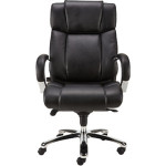 Staples Sonada Bonded Leather Managers Chair, Fixed Arm, Black